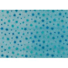 Samolepící papíry A4 10ks - metalické modré hvězdičky